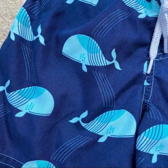 Floatimini Little Boys Size 2T Blue Whale Swim Trunks - Picture 2 of 5